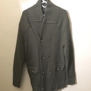 Forever 21 Forest Green Knit Coat Sz LG